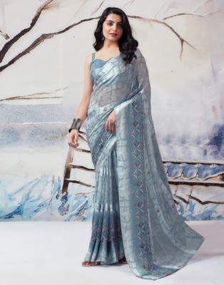 Sita Printed Bollywood Georgette Saree(Grey)