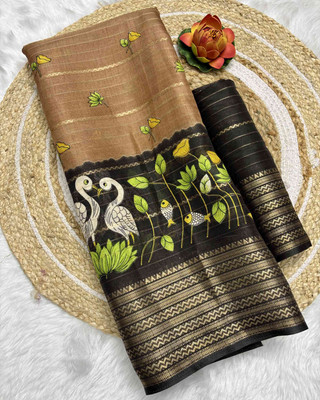 RegalDrapes Woven Manipuri Jacquard, Silk Blend Saree(Multicolor)