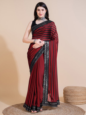 Tasrika Embellished Bollywood Georgette Saree(Maroon)