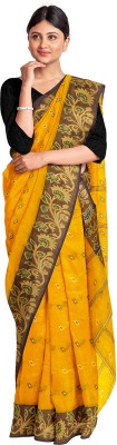 dreamy textiles hub Woven Tant Pure Cotton Saree(Yellow)