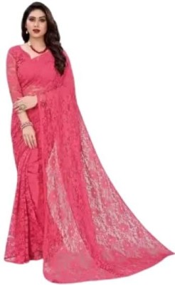 Shanthamma Fashions Self Design Bollywood Net Saree(Red)