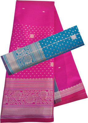 Zareen collection Woven Banarasi Nylon Saree(Pink)