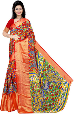 nirmal creation Printed Bollywood Chiffon Saree(Multicolor)