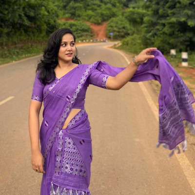 AMILAGROS PIZZARRAS FASHION Woven Mekhela Chador Pure Cotton Saree(Multicolor)