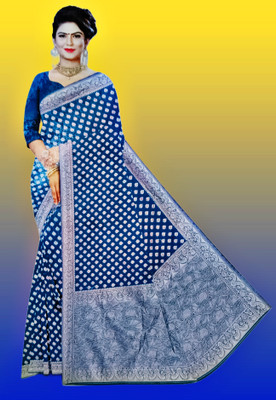 Laboni creation Digital Print Baluchari Art Silk Saree(Dark Green)