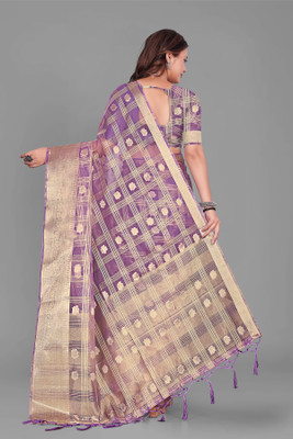 Aarunika SBT Solid/Plain Bollywood Organza Saree(Light Blue)