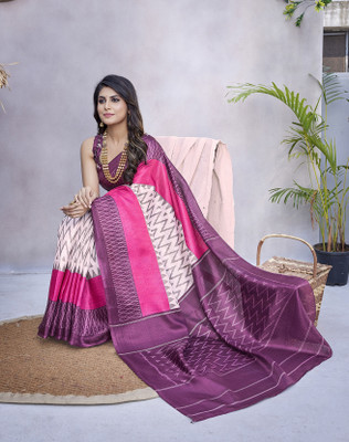 YASHIKA Printed Daily Wear Art Silk Saree(Purple)