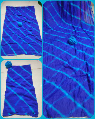NeeLKANTH ENTERPRISE Digital Print Bandhani Chiffon Saree(Blue)