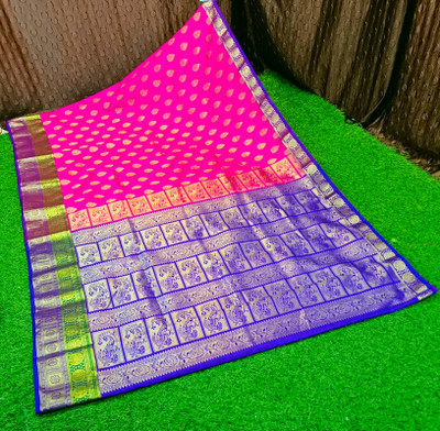 Spewim Woven Banarasi Art Silk Saree(Pink)