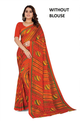 Vimalnath Synthetics Printed Bollywood Georgette Saree(Red)