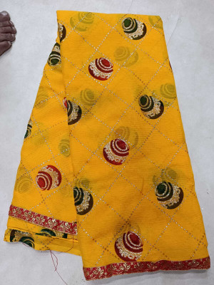 Metro Textiles Printed Bollywood Georgette Saree(Multicolor)