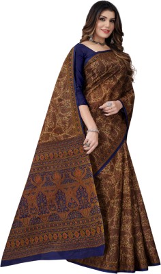 karishma sarees Paisley Handloom Pure Cotton Saree(Blue)