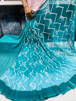 Sitanjali Lifestyle Printed Bollywood Georgette Saree(Blue)