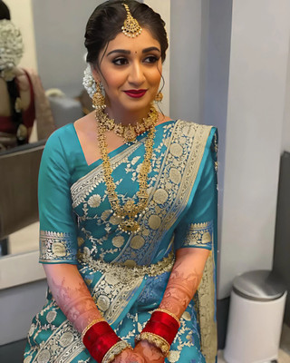 SOMVATI Solid/Plain, Printed Kanjivaram Art Silk, Jacquard Saree(Green)