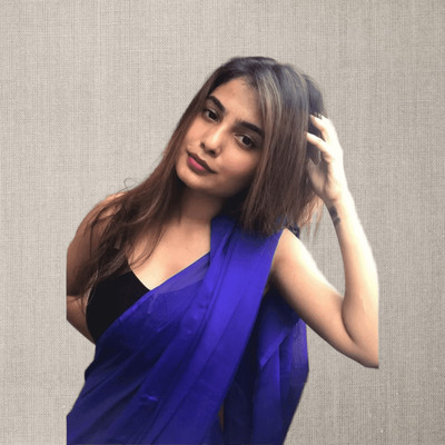 HouseOfCommon Self Design Bollywood Georgette Saree(Blue)