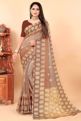 Aishwarya Printed Daily Wear Art Silk Saree(Beige)