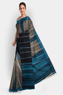 PRIDE SALES Printed Handloom Art Silk Saree(Blue)
