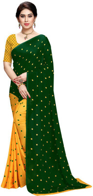 Moda Rapido Printed Daily Wear Georgette Saree(Green)