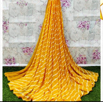 Sitanjali Ombre Bollywood Georgette Saree(Yellow)