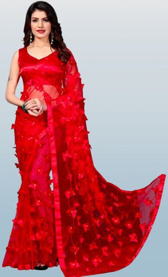 Sifoz Gallery Self Design Bollywood Chiffon Saree(Black)