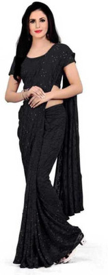 Saadhvi Embroidered Bollywood Net Saree(White)