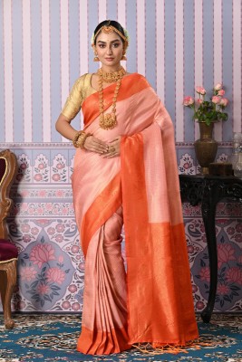 sagarika Woven Bollywood Art Silk Saree(Orange)