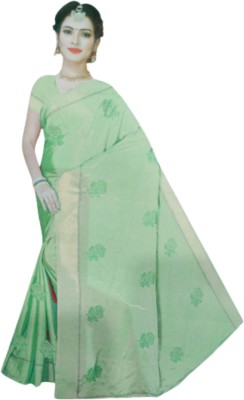 SIDDHESHWARSARI Printed Daily Wear Art Silk Saree(Light Green)