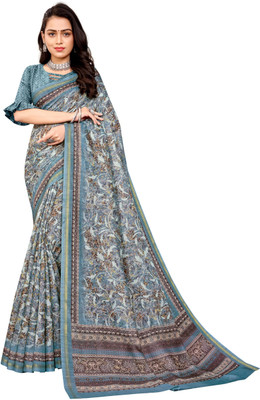 GARDEN VARELI Printed Daily Wear Crepe Saree(Multicolor)