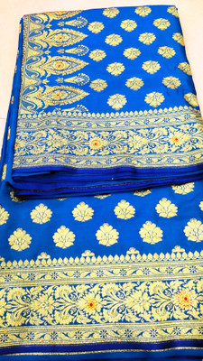 HouseOfCommon Woven Banarasi Jacquard Saree(Blue)