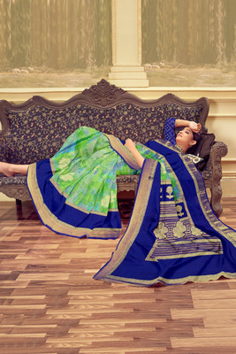 AVM SILK MILLS Printed Bollywood Chiffon Saree(Multicolor)