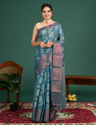 Hella Fashions Dyed Bandhani Georgette Saree(Green)