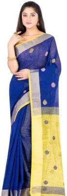ARPITA PAL SAREES Self Design Handloom Cotton Silk Saree(Blue)