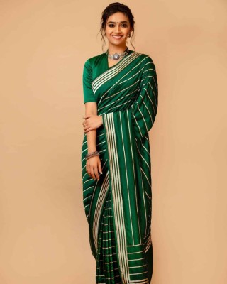 Marziyaa Paisley Banarasi Cotton Silk Saree(Light Green)