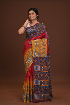 Ramshyam Collection Woven Konrad Pure Silk Saree(Multicolor)