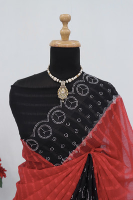 ZOYAL ENTERPRISE Embellished Bollywood Georgette Saree(Black)