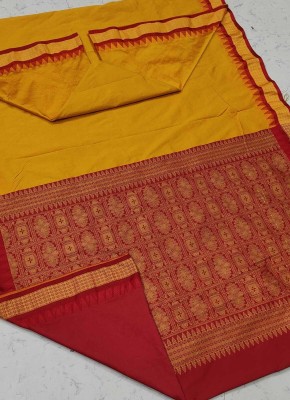 Marva Embellished Sambalpuri Art Silk Saree(Orange)