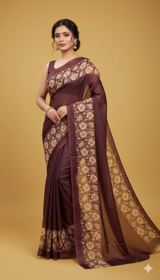 Pionex Floral Print Bollywood Georgette Saree(Purple)