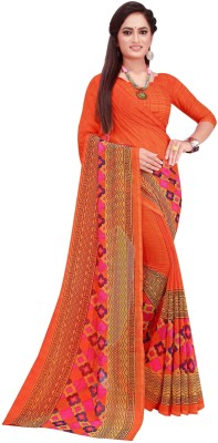 Saadhvi Digital Print Daily Wear Georgette Saree(Orange)