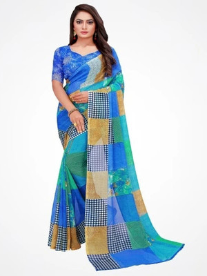 Suali Self Design Bollywood Georgette Saree(Multicolor)