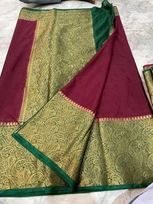 MT textiles Woven Handloom Pure Silk Saree(Multicolor)