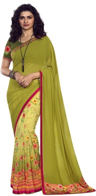 ROOP SUNDARI SAREES Printed Bollywood Georgette Saree(Green)