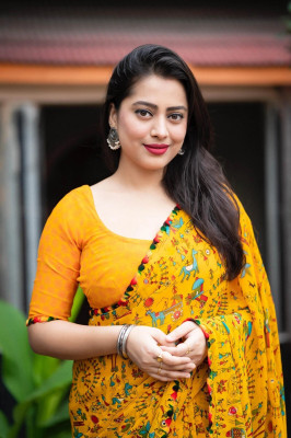 S.R.TEXTILES Printed Bandhani Chiffon Saree(Yellow)