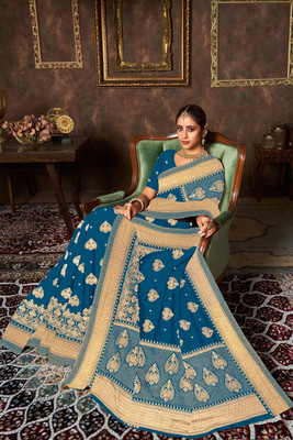 AVM SILK MILLS Floral Print Bollywood Cotton Blend Saree(Multicolor)