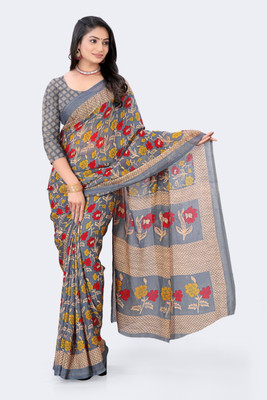 TRESPINO Self Design Daily Wear Georgette Saree(Grey)