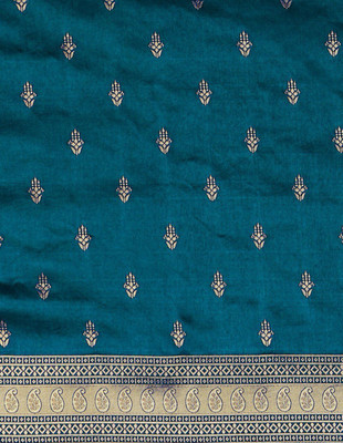 LEAFSY Self Design Banarasi Jacquard Saree(Light Green)