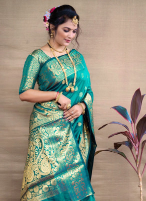 Styli-Nar Creation Printed, Digital Print, Striped, Self Design, Embroidered Bollywood Georgette Saree(Light Blue)