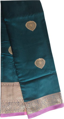 Adhvini Woven, Paisley, Self Design Kanjivaram Silk Blend Saree(Magenta, Dark Green, Gold)