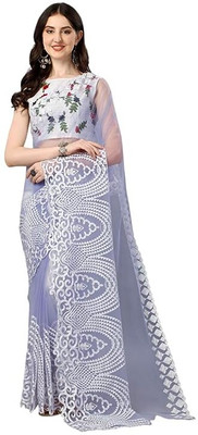 Sima Devi Embroidered Daily Wear Net Saree(Multicolor)