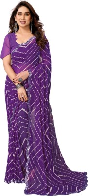 Kesaria Textile Company Embellished Daily Wear Georgette Saree(Purple)