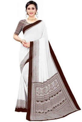 Sitanjali Printed Bollywood Georgette Saree(Brown)